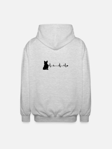 Dog - Unisex Hooded Jacket - light heather grey