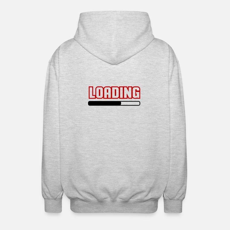 loading - Unisex Kapuzenjacke - Hellgrau meliert