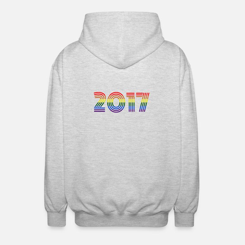 2017 - Unisex Kapuzenjacke - Hellgrau meliert