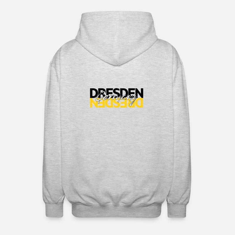Dresde, Allemagne - Veste à capuche unisexe - gris clair chiné