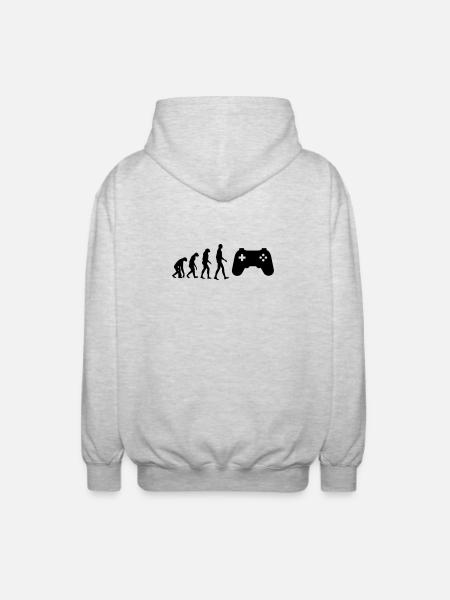 Gamer / Gaming - Veste à capuche unisexe - gris clair chiné