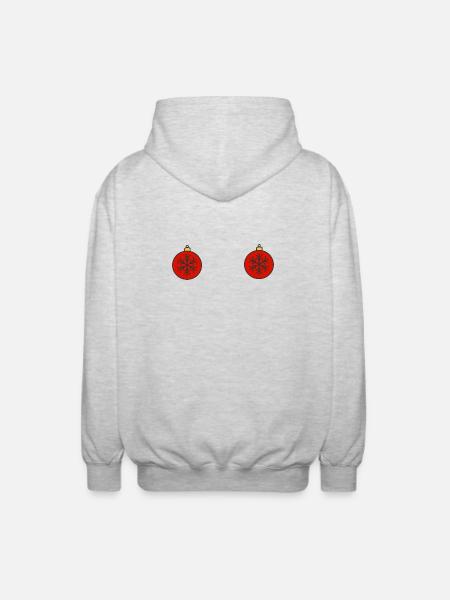 Christmas baubles - Unisex Hooded Jacket - light heather grey