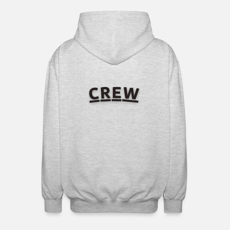 Crew - Unisex Kapuzenjacke - Hellgrau meliert