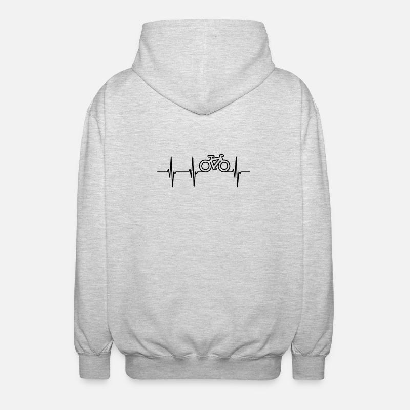 Bicycle pulse rate - Unisex Hooded Jacket - light heather grey