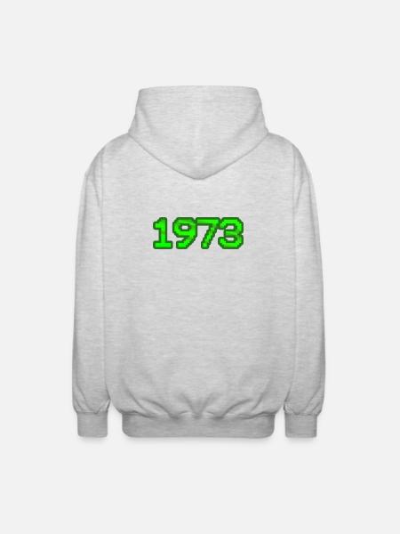 1973 - Veste à capuche unisexe - gris clair chiné