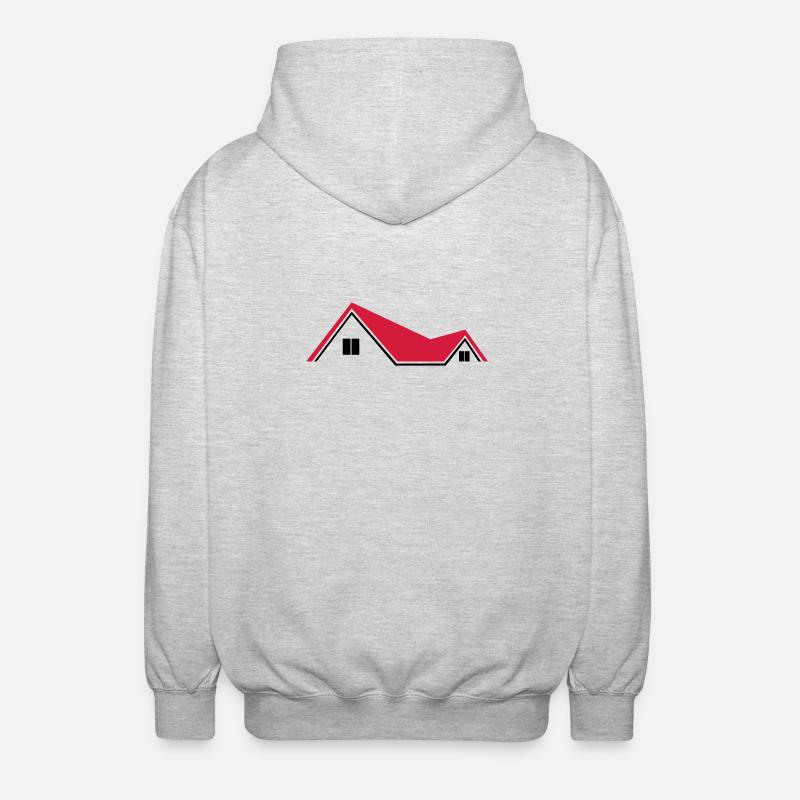 Haus - Unisex Kapuzenjacke - Hellgrau meliert
