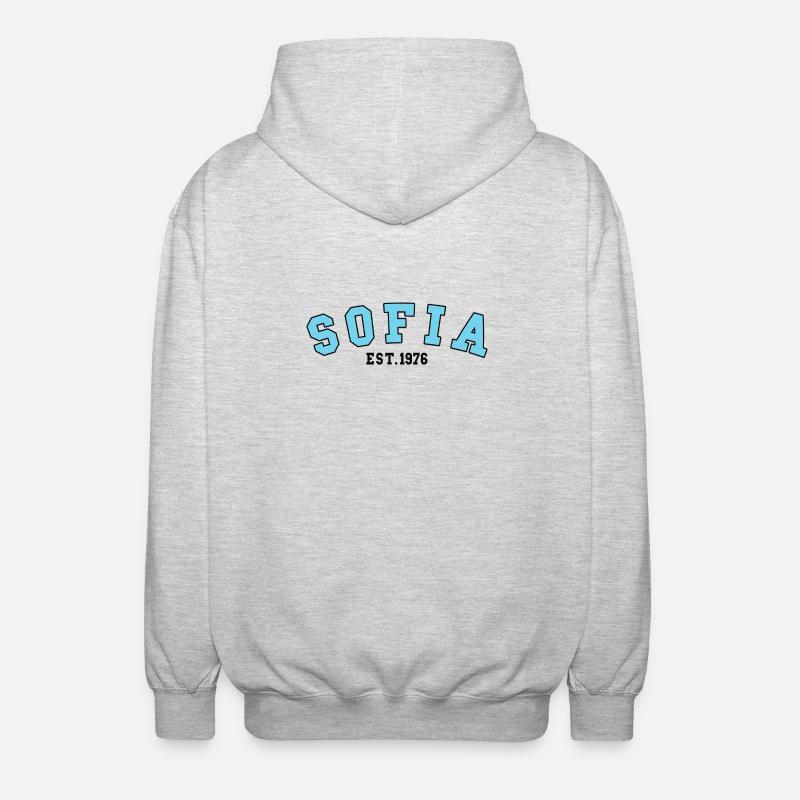 Sofia Est. 1976 - Unisex Hooded Jacket - light heather grey