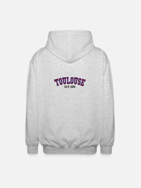 Toulouse Est. 1976 - Unisex Hooded Jacket - light heather grey