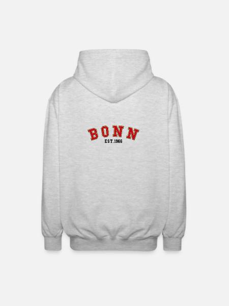 Bonn Est. 1966 - Unisex Hooded Jacket - light heather grey