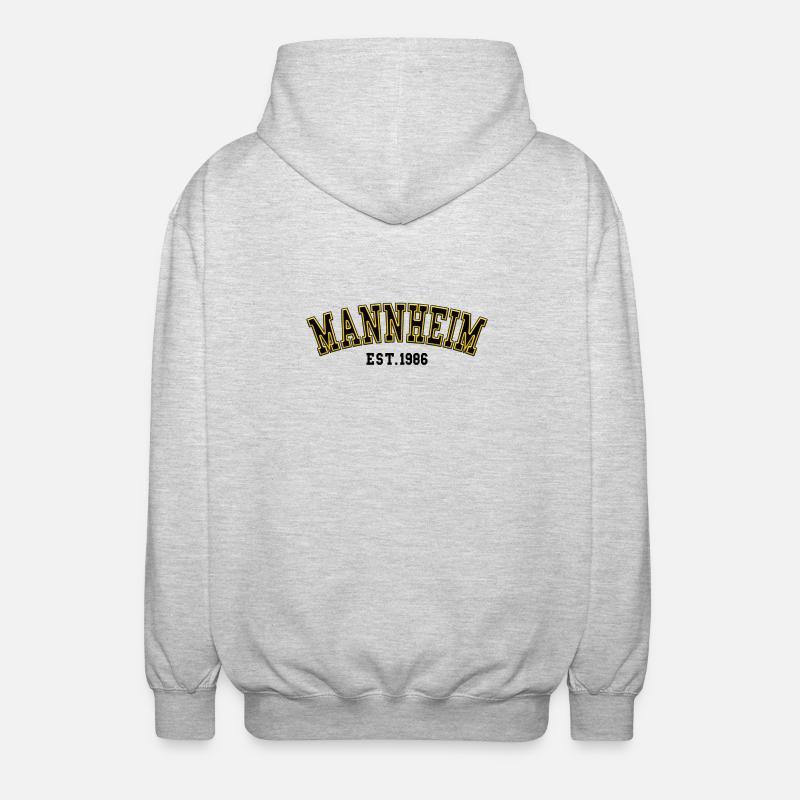 Fondation de Mannheim en 1986 - Veste à capuche unisexe - gris clair chiné