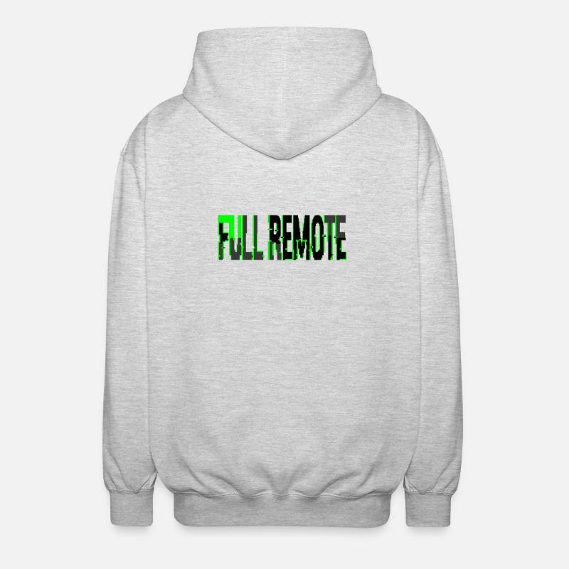 Télétravail Total Style Glitch Informatique - Veste à capuche unisexe - gris clair chiné