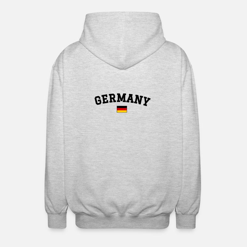 Spanien Flagge Design Englisch Schwarz - Unisex Kapuzenjacke - Hellgrau meliert