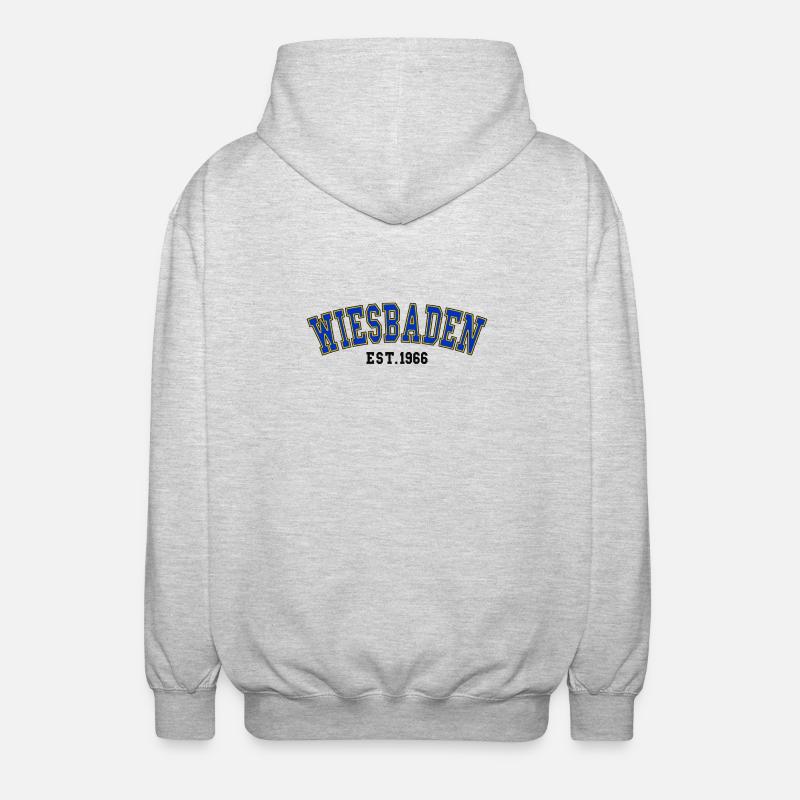 Wiesbaden Est. 1966 - Unisex Hooded Jacket - light heather grey
