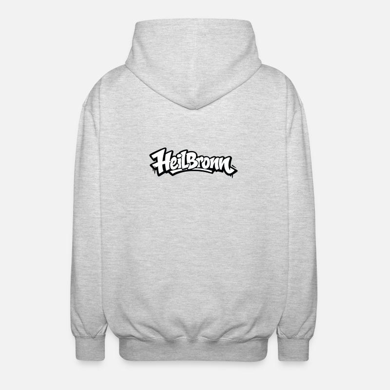 Heilbronn Graffiti Logo Tee - Unisex Kapuzenjacke - Hellgrau meliert