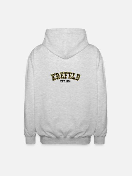 Krefeld gegründet 1976 - Unisex Kapuzenjacke - Hellgrau meliert