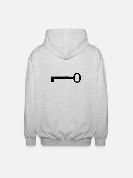An old key - Unisex Hooded Jacket - light heather grey