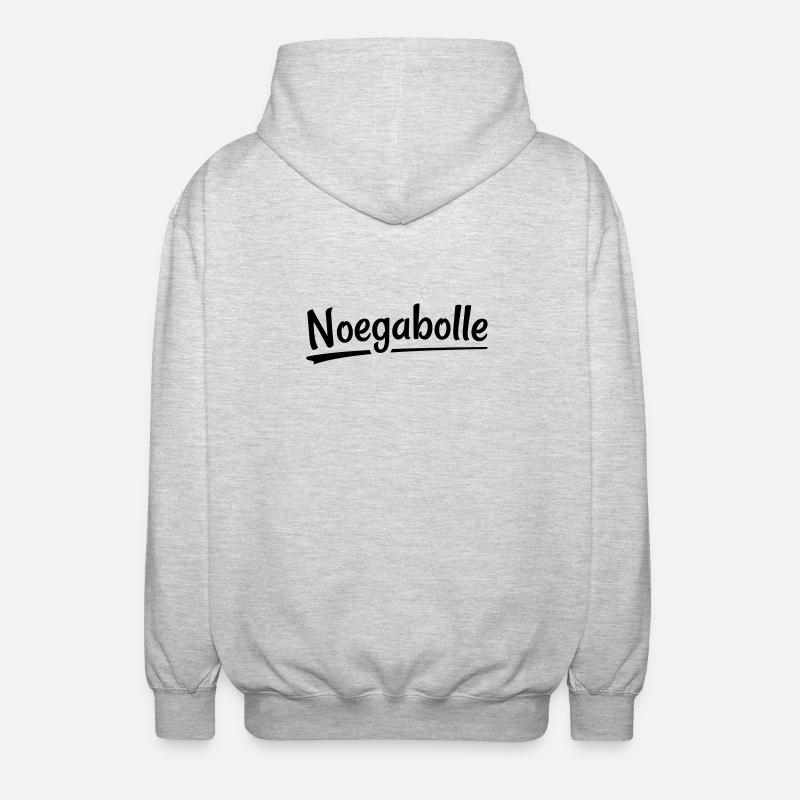 Noegabolle- Antwerp dialect - Unisex Hooded Jacket - light heather grey