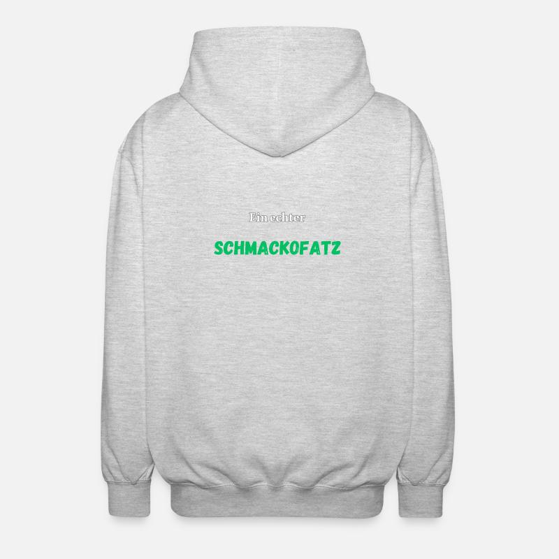 Ein echter Schmackofatz - Unisex Kapuzenjacke - Hellgrau meliert