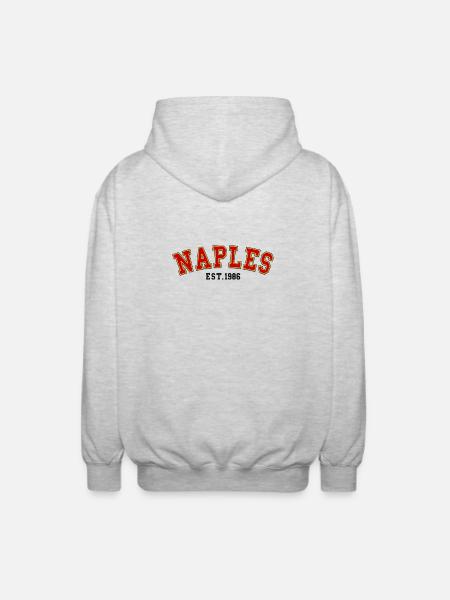 Naples Est. 1986 - Unisex Hooded Jacket - light heather grey