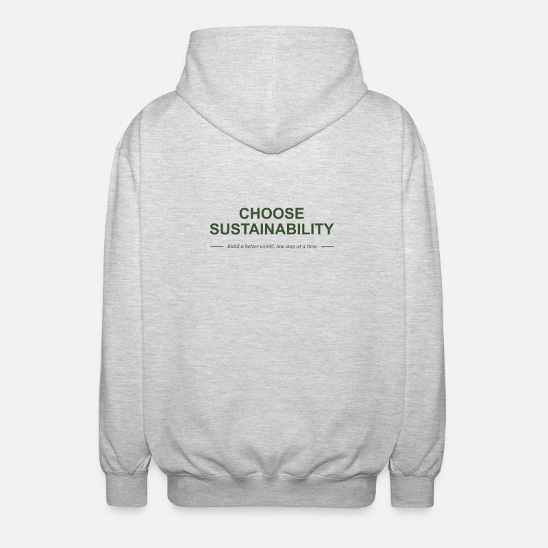 Choisissez la durabilité - Veste à capuche unisexe - gris clair chiné