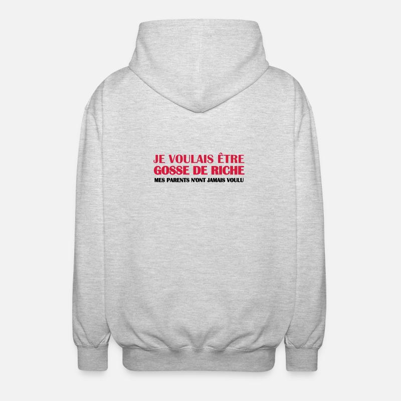 Gosse de riche - Veste à capuche unisexe - gris clair chiné