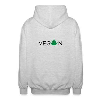 Vegan - Veste à capuche unisexe - gris clair chiné - Dos - AI Model Male 185 light (185cm)