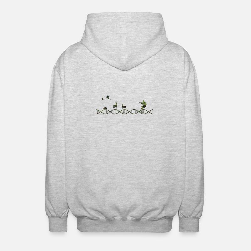 DNA Jagd Tarnmuster - Unisex Kapuzenjacke - Hellgrau meliert