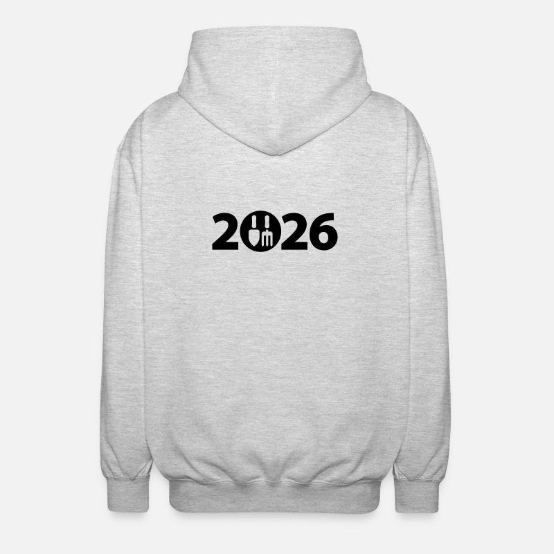 Gärtner 2026, Gartenbau 2026 - Unisex Kapuzenjacke - Hellgrau meliert