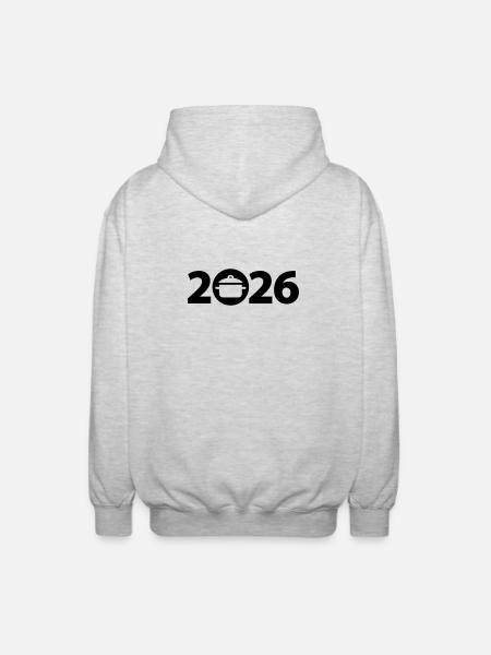 Chef 2026, Chef 2026, Restaurateur 2026 - Unisex Hooded Jacket - light heather grey