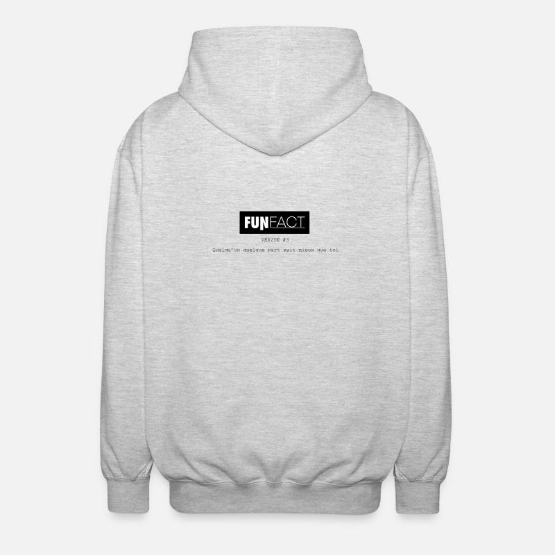 FUNFact_-3 - Veste à capuche unisexe - gris clair chiné