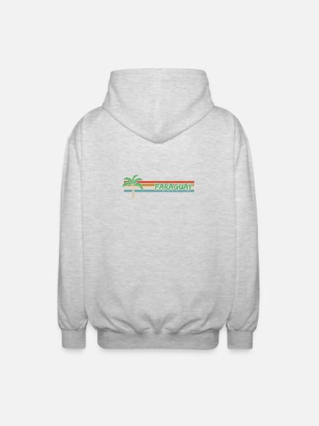 Geschenk für Paraguay - Unisex Kapuzenjacke - Hellgrau meliert