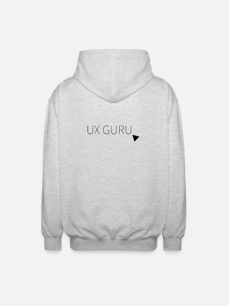 UX Guru - Unisex Hooded Jacket - light heather grey