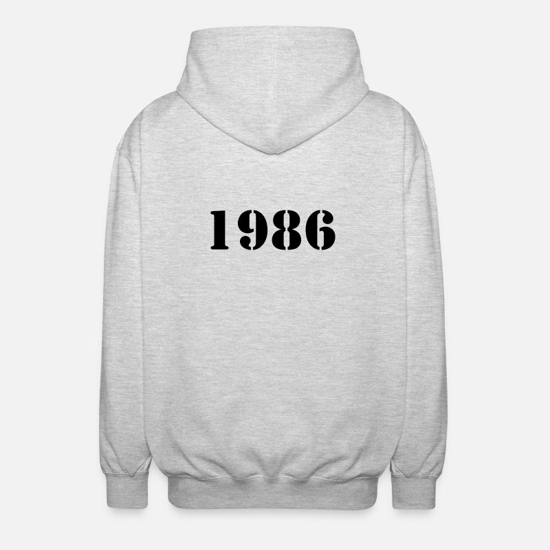 Né en 1986 Année de naissance - Veste à capuche unisexe - gris clair chiné