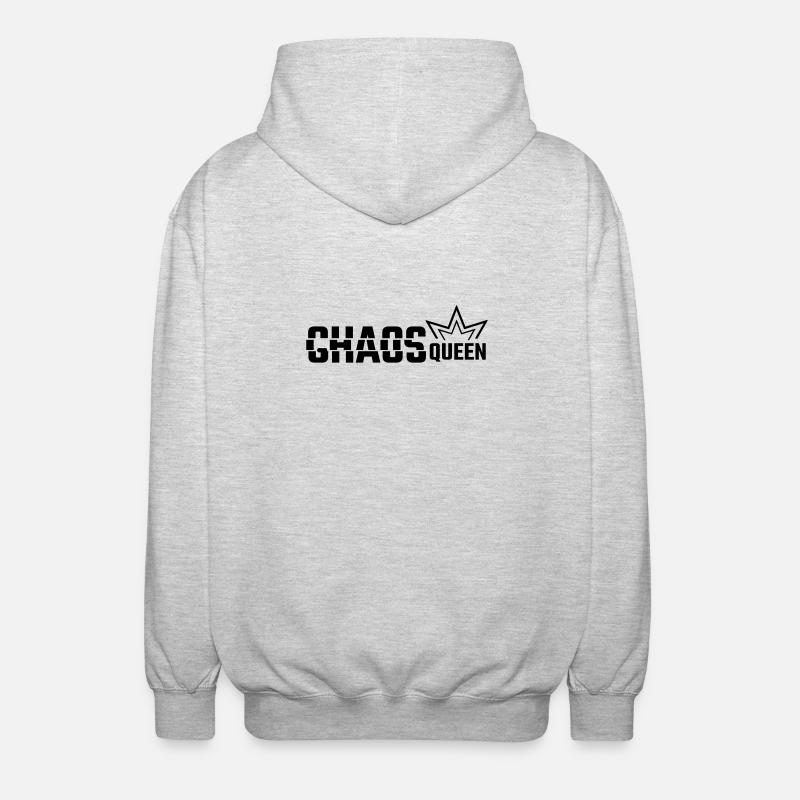 CHAOS QUEEN - Unisex Kapuzenjacke - Hellgrau meliert