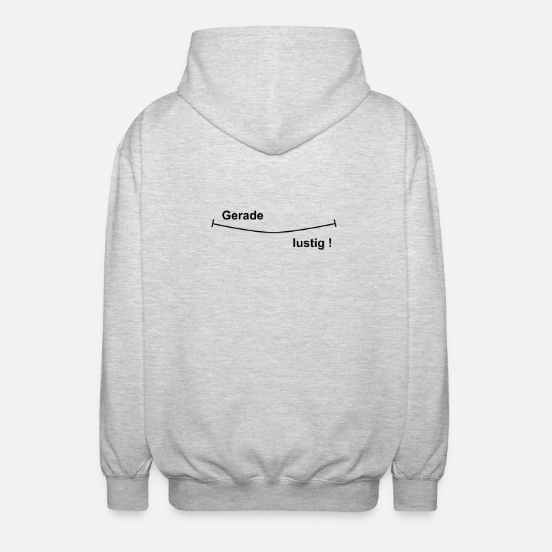 Gerade lustig - Unisex Kapuzenjacke - Hellgrau meliert