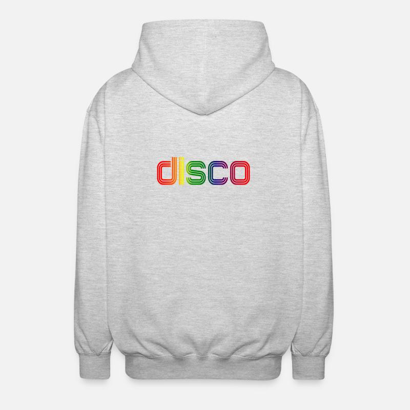 Disco Spectrum Neon Retro - Unisex Kapuzenjacke - Hellgrau meliert
