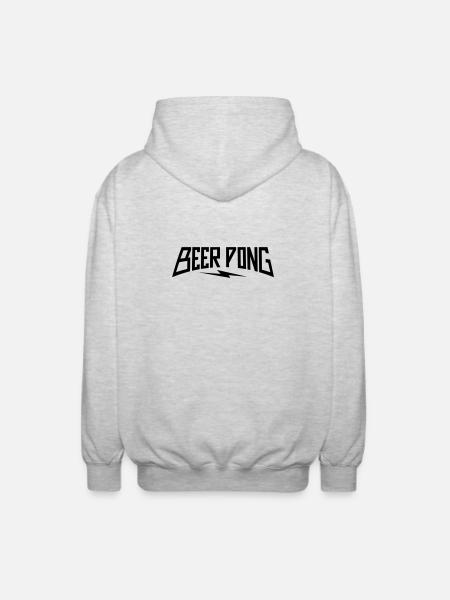 Beer Pong Lightning - Unisex Kapuzenjacke - Hellgrau meliert