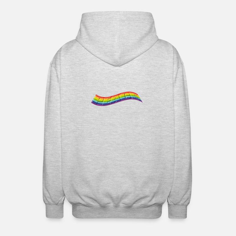Revendication de PEACE dans Rainbow - Veste à capuche unisexe - gris clair chiné