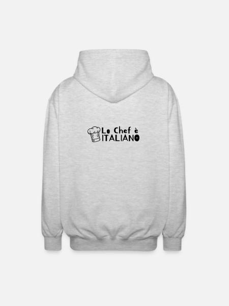 Lo chef è Italiano - Unisex Hooded Jacket - light heather grey