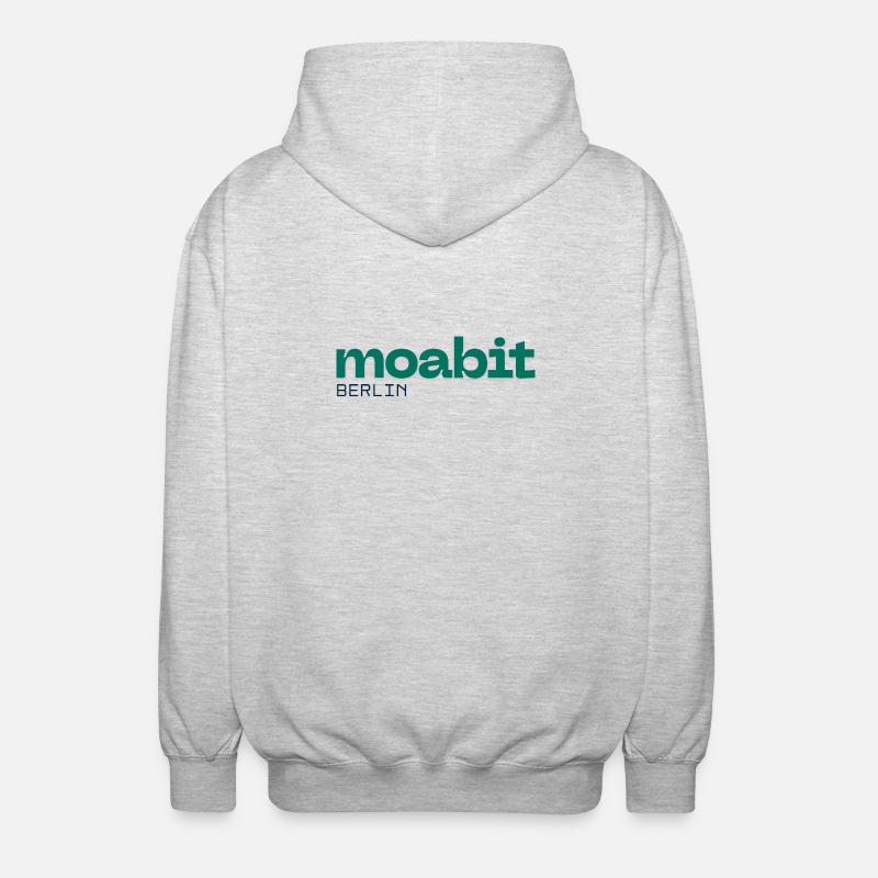 Moabit Berlin Schönes simples Design - Unisex Kapuzenjacke - Hellgrau meliert