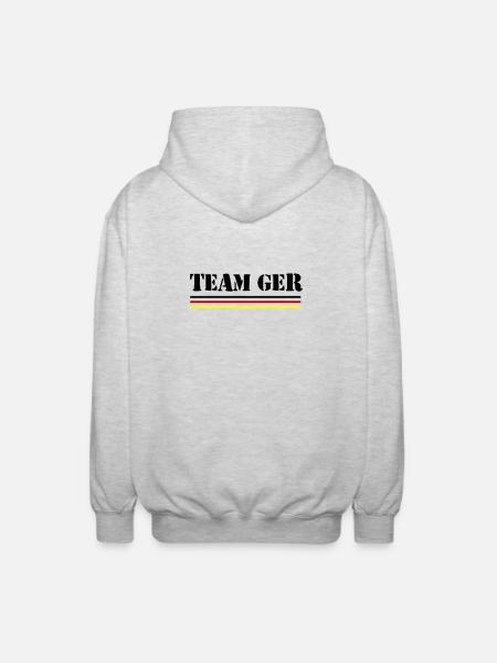 Germany Team Germany Flag - Unisex Hooded Jacket - light heather grey