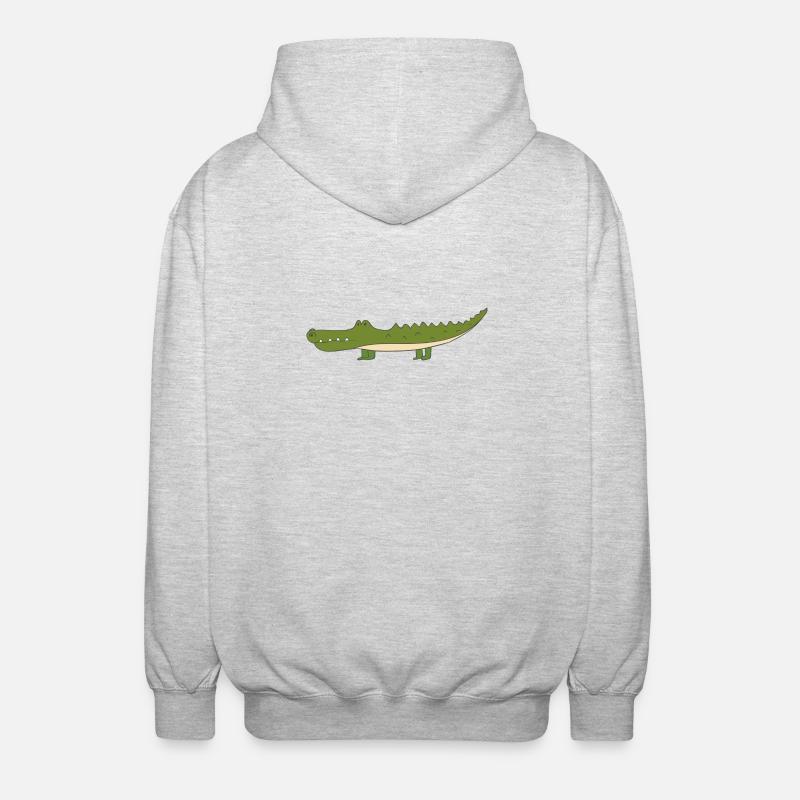 crocodile - Unisex Hooded Jacket - light heather grey