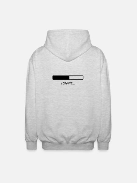 Loading ... - Unisex Hooded Jacket - light heather grey