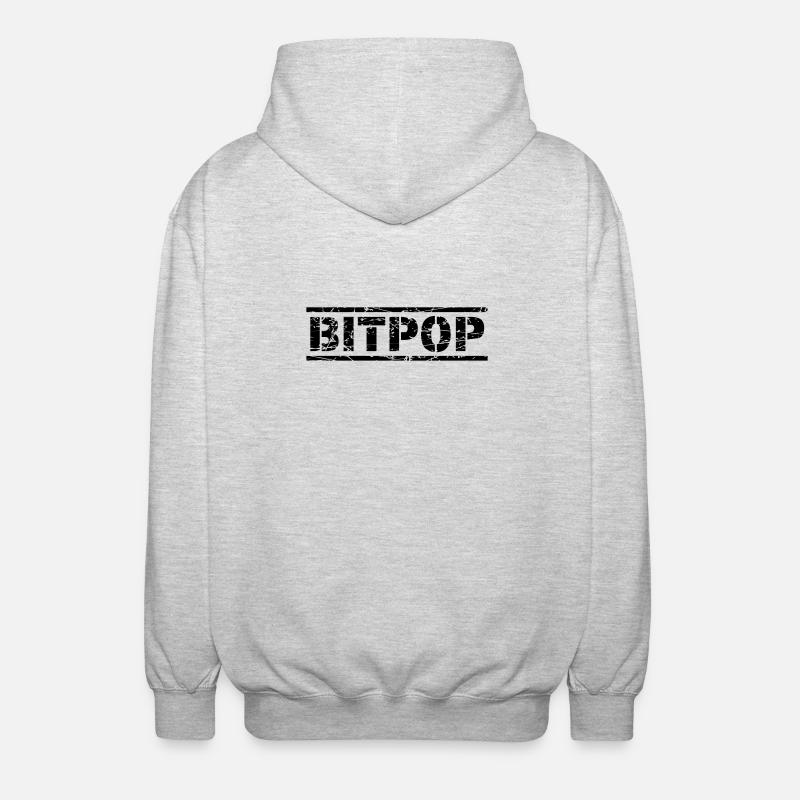 Bitpop - Unisex Kapuzenjacke - Hellgrau meliert