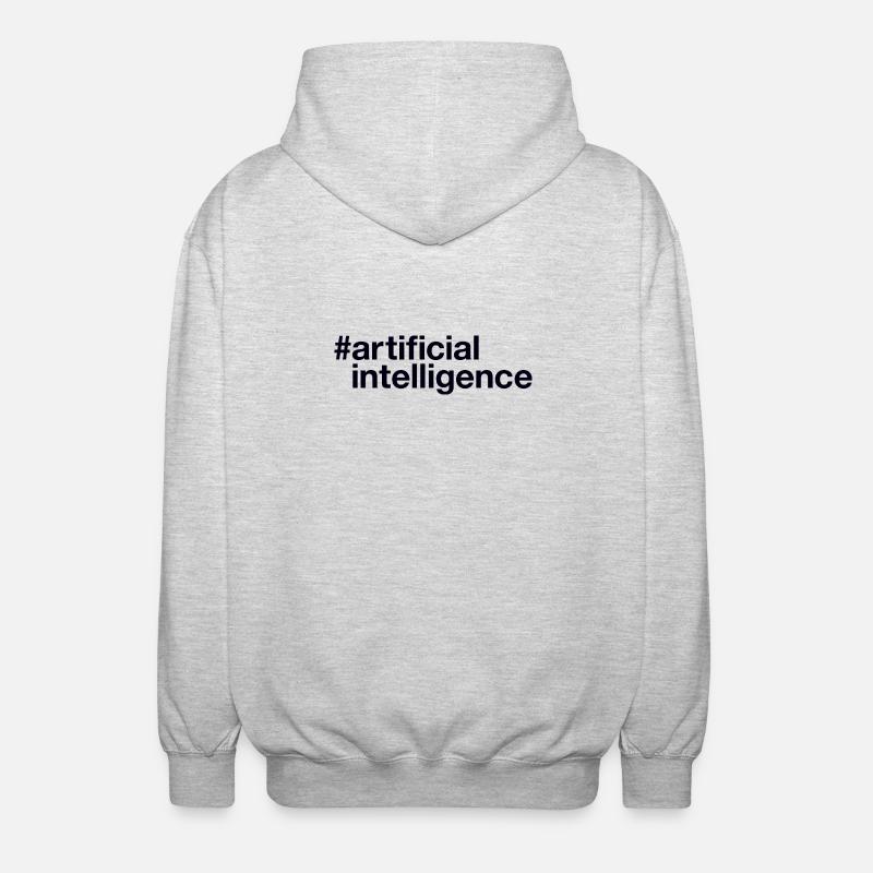 Artificial Intelligence Ki - Unisex Hooded Jacket - light heather grey