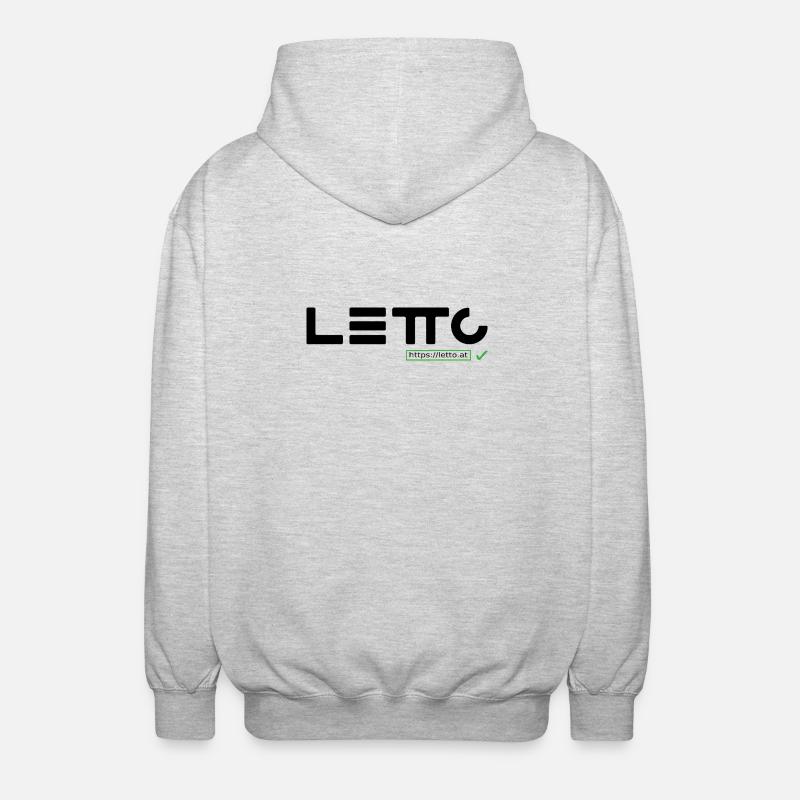 Logo_mit_Hackerl - Veste à capuche unisexe - gris clair chiné