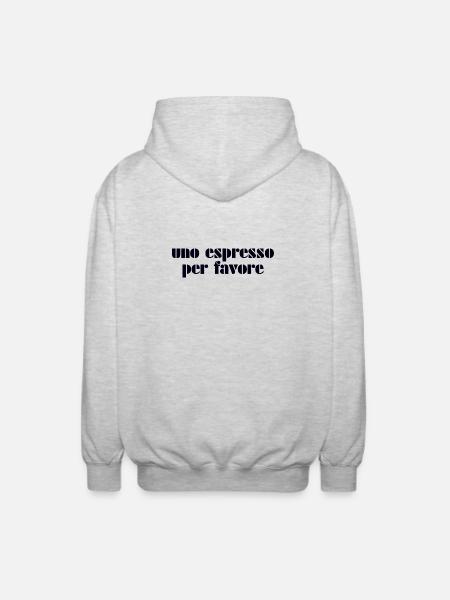 Espresso Italia Italien - Unisex Kapuzenjacke - Hellgrau meliert