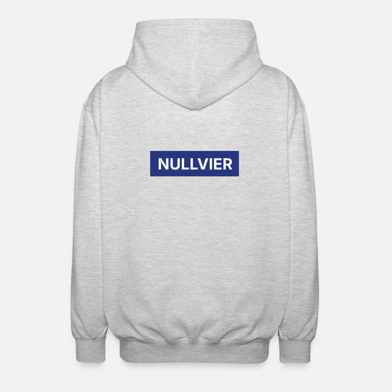 Nullvier Box Logo - Unisex Hooded Jacket - light heather grey