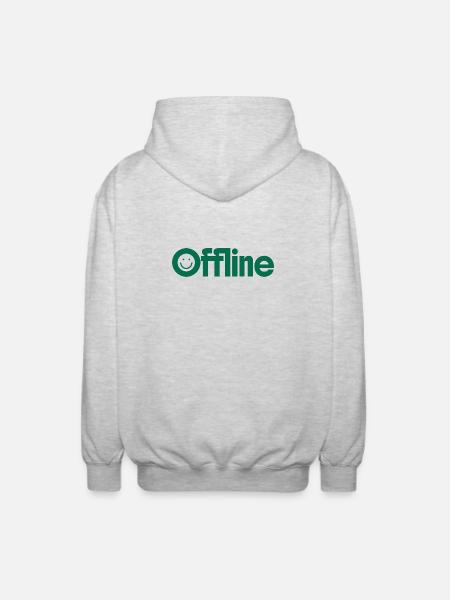 Offline Mode - Unisex Hooded Jacket - light heather grey