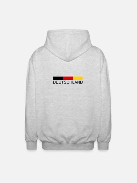 Deutschland  - Unisex Kapuzenjacke - Hellgrau meliert